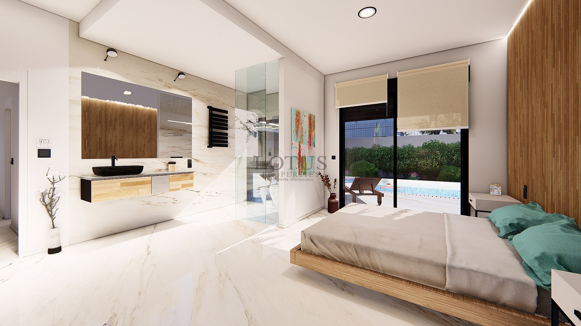 Nybyggda villor i La Finca Golf på ett plan med privata pooler - Lotus Properties