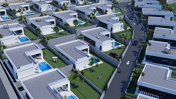 Nybyggda villor i La Finca Golf på ett plan med privata pooler - Lotus Properties