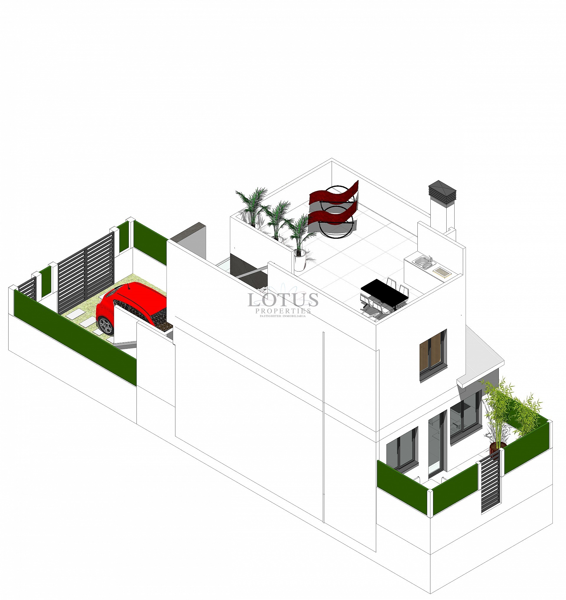 Radhus med solarium och pool i Cox - Alicante - Lotus Properties