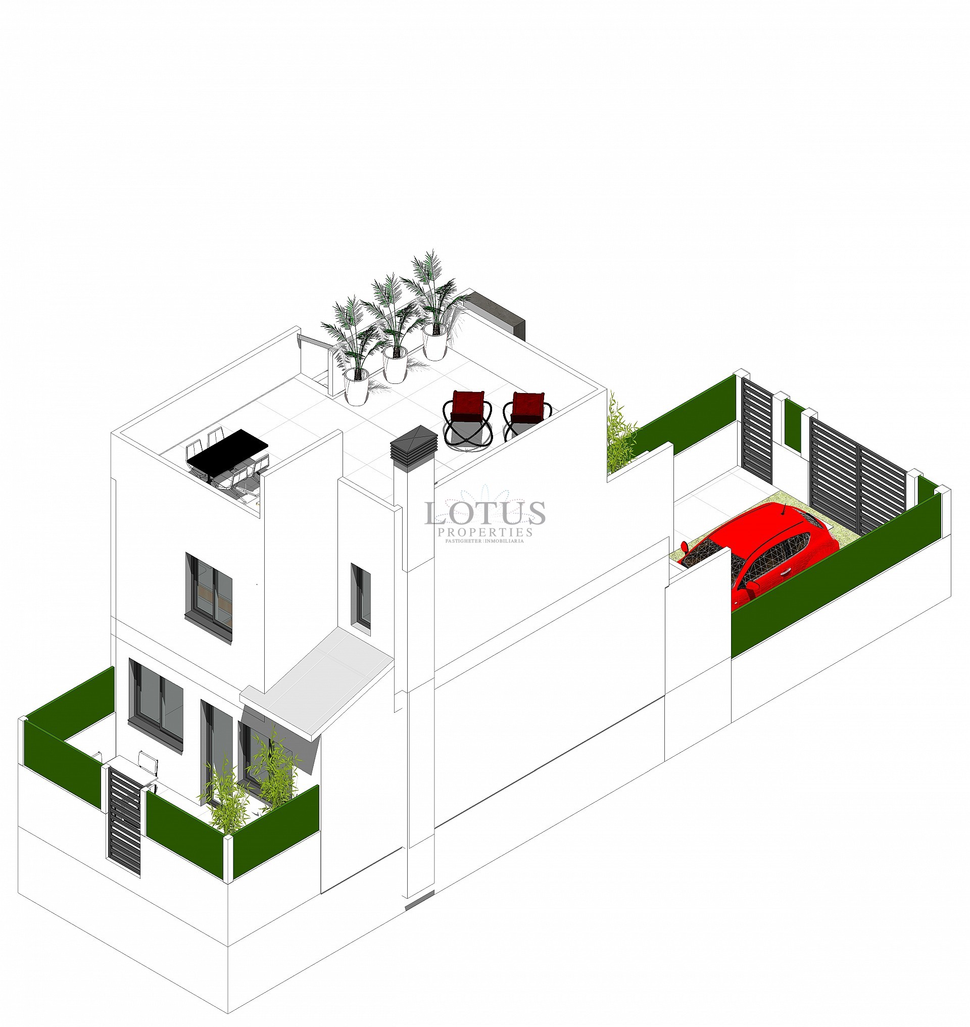 Radhus med solarium och pool i Cox - Alicante - Lotus Properties