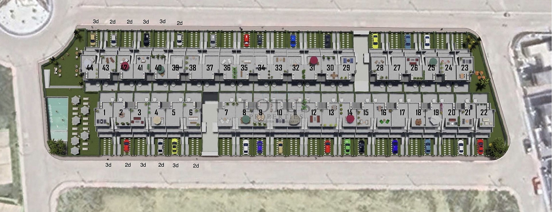 Radhus med solarium och pool i Cox - Alicante - Lotus Properties