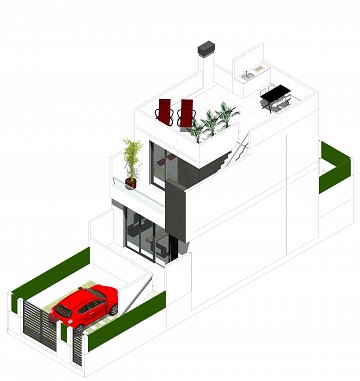 Radhus med solarium och pool i Cox - Alicante - Lotus Properties