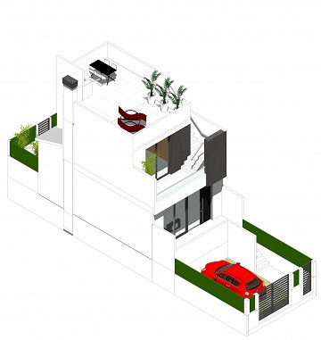 Radhus med solarium och pool i Cox - Alicante - Lotus Properties