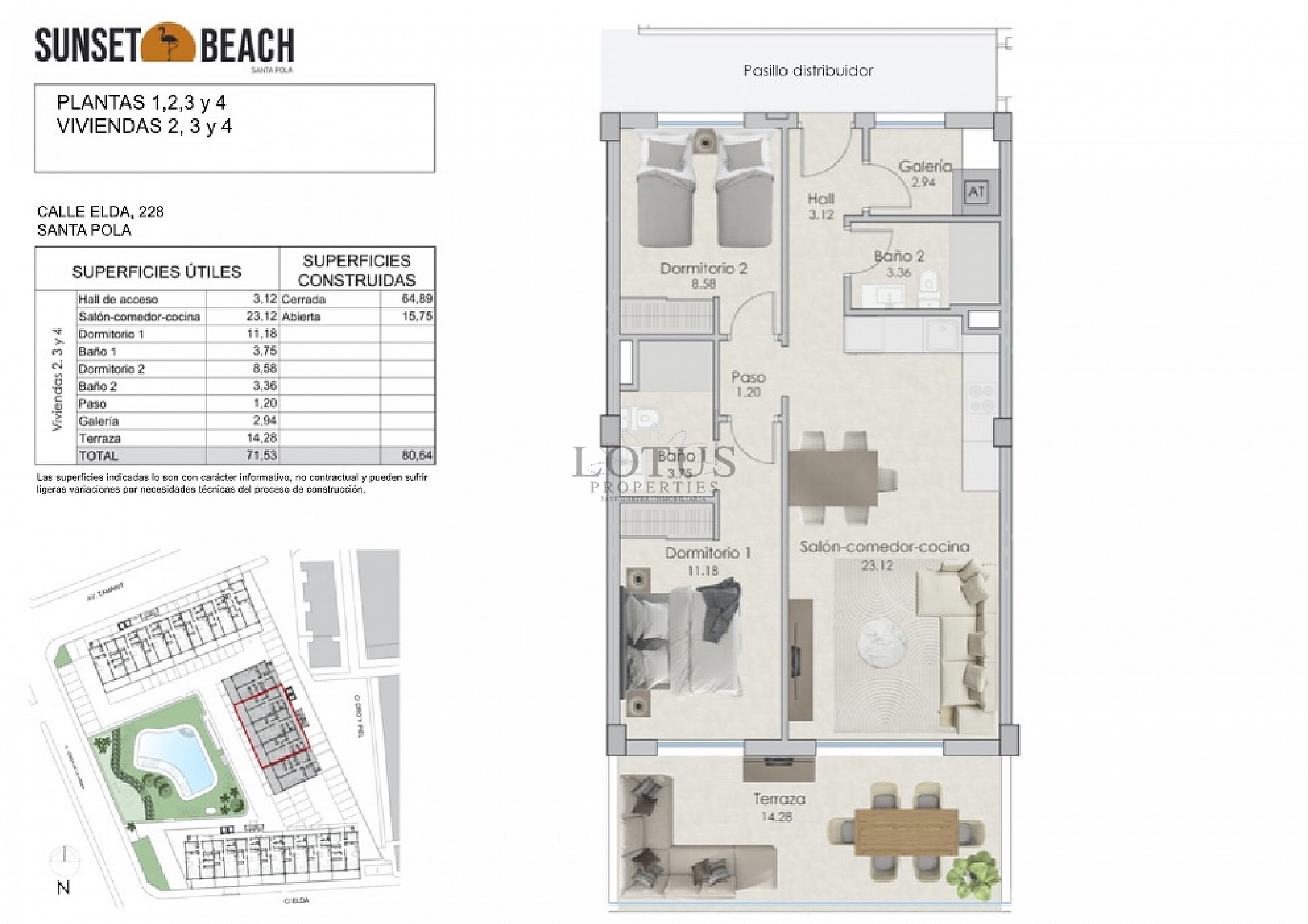 Nya lägenheter 100 m till stranden i Santa Pola - Lotus Properties