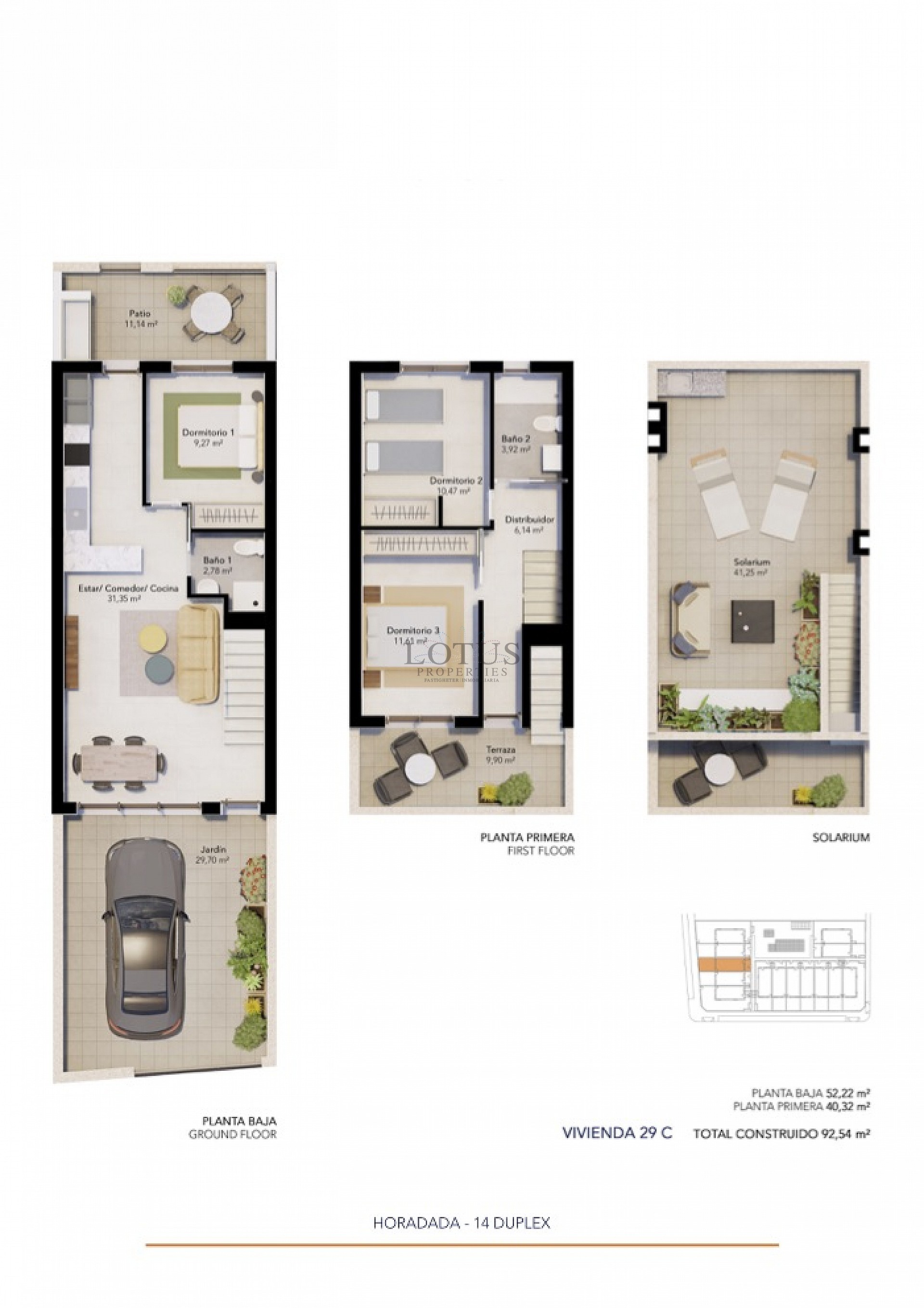 Nya radhus med 3 sov & takterrass - Pilar de la Horadada - Lotus Properties