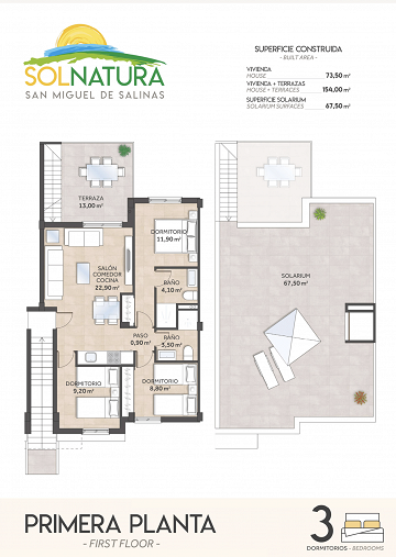 Takvåning i vackra bostadsområdet - Sol Natura - Lotus Properties