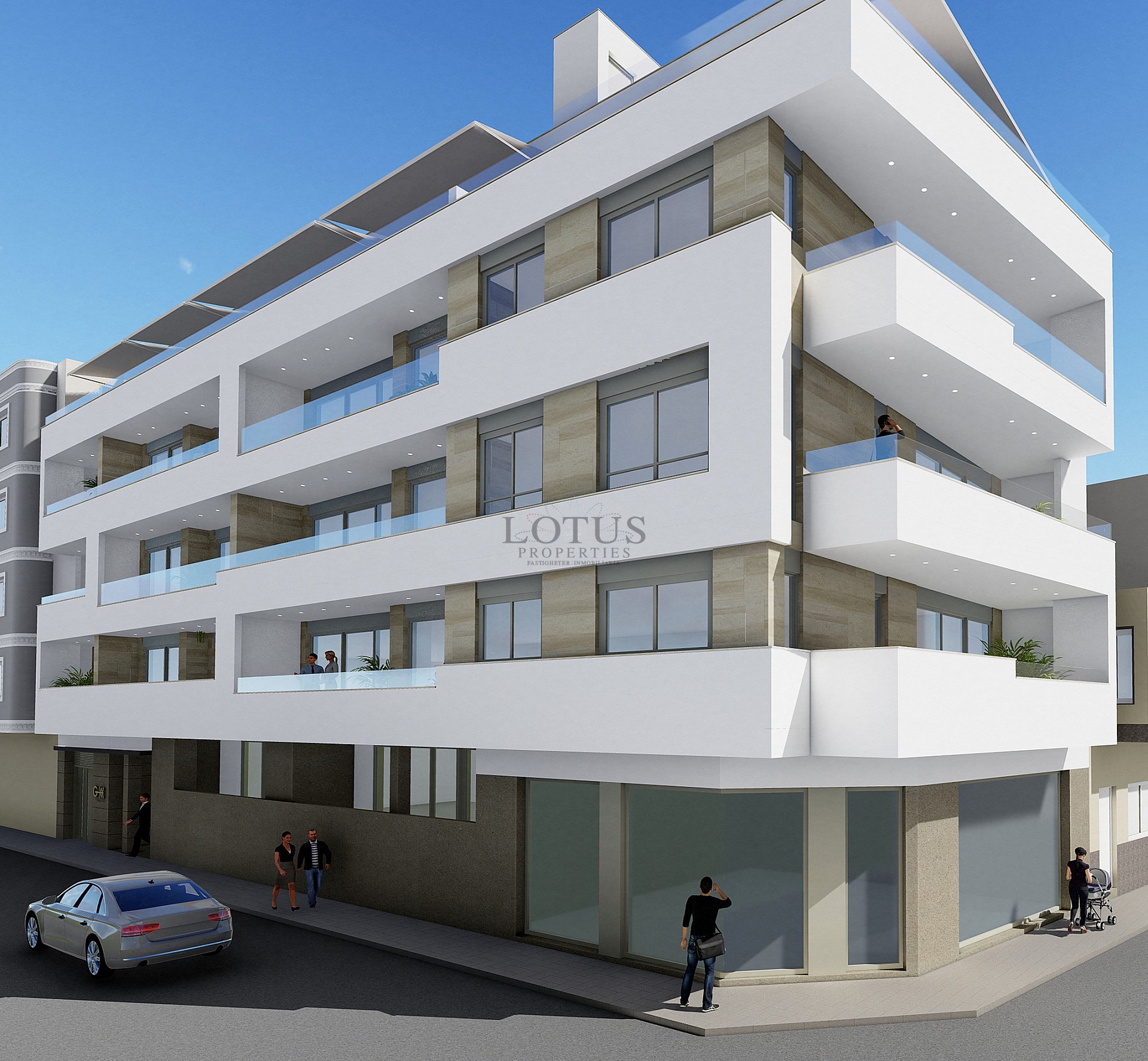 Nybyggnation mitt i hjärtat av Torrevieja Stad - Lotus Properties
